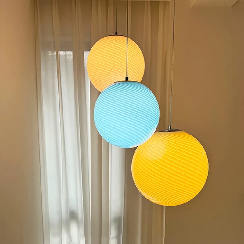 Italie sucette lampes suspendues Restaurant hôtel salon Table à manger cuisine chambre bulle boule coloré verre suspension