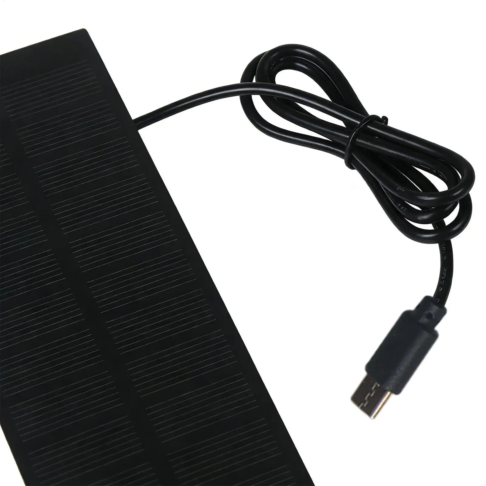 Chargeur solaire 5W, panneau de charge portable et pliable pour accessoires électroniques, léger, pour caméra de sécurité, téléphones, lanterne