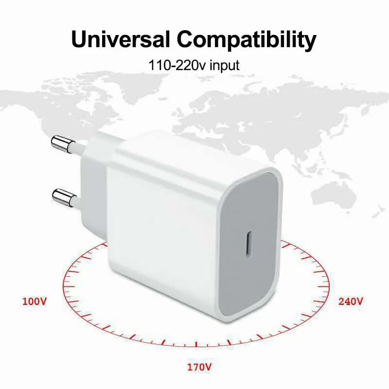 Pour iphonePD 20W USB chargeur de téléphone chargeur rapide pour iPhone iPad Samsung OnePlus mur adaptateur de Charge rapide câble TypeC prise ue/US