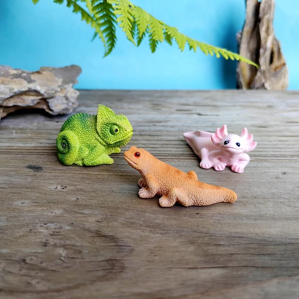 Simulation de lézard caméléon Axolotl crapaud
