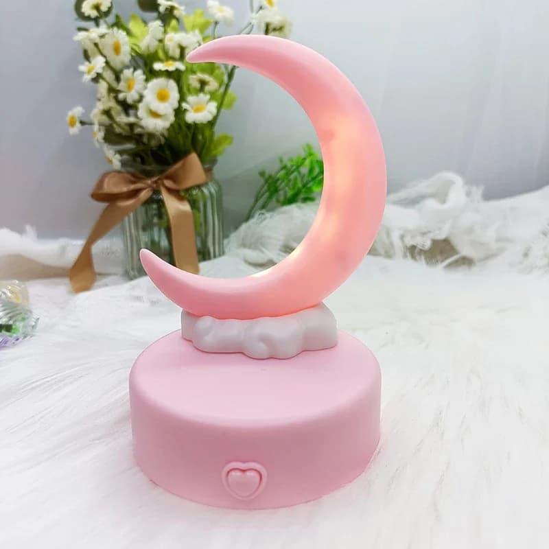 Lampe LED en forme de lune, luminaire décoratif d'intérieur, idéal pour une chambre à coucher ou un bureau, DIY