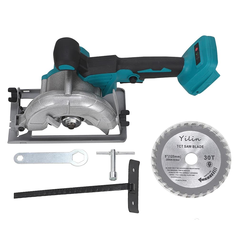 Scie circulaire électrique sans fil réglable, coupe-pierre à bois, compatible avec la batterie BL1840 125 1850, 18V, 1860mm, 5 pouces