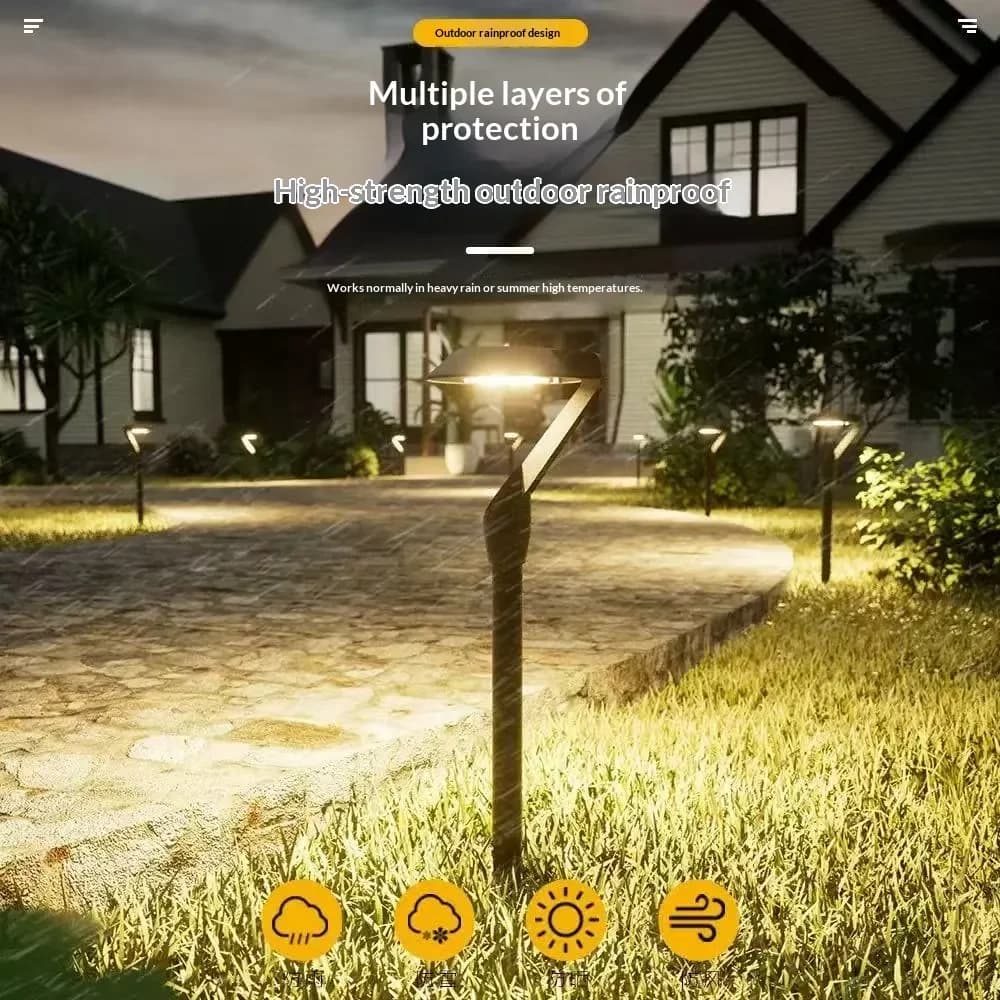 Lampe solaire à économie d'énergie, 2 pièces, lampe solaire super lumineuse pour pelouse, étanche, pour maison, jardin, Villa, cour, lampe solaire LED