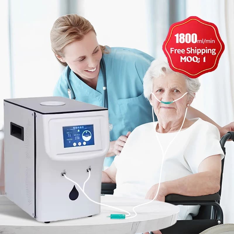 Machine de thérapie par Inhalation d'hydrogène 900ML1800ML, générateur d'eau d'hydrogène O2 HHO, inhalateur H2 à Double sortie avec canule nasale