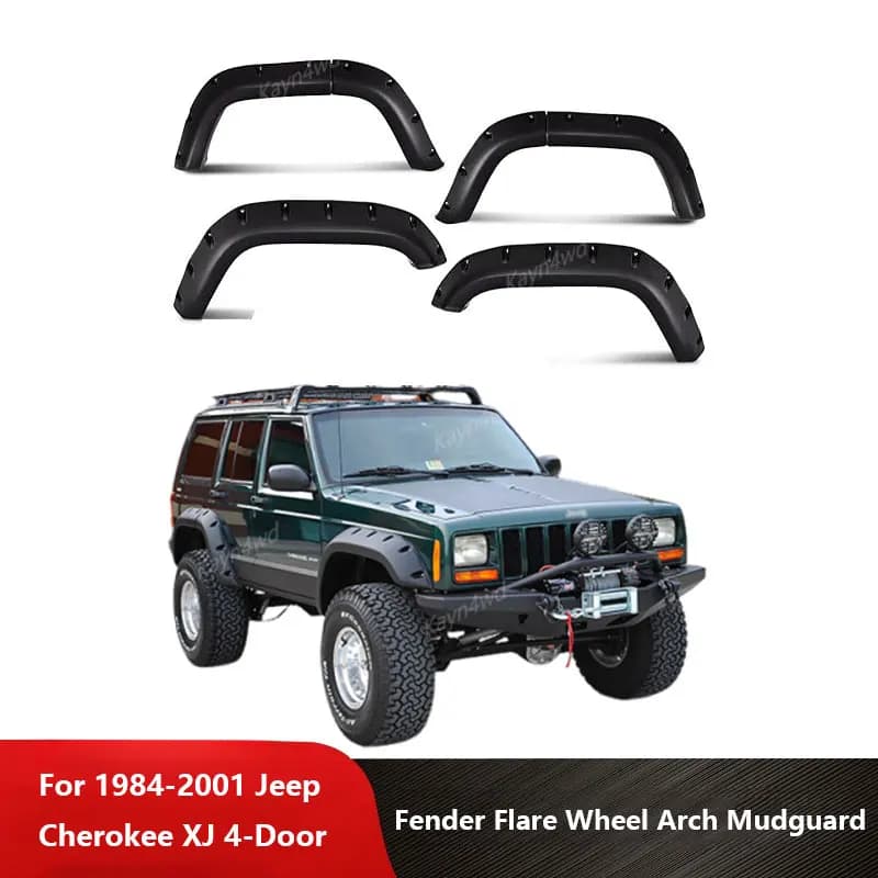 Accessoires extérieurs tout-terrain 4x4, arc de roue évasée, Kits de protection des sourcils pour Jeep Cherokee XJ 4 portes 1984 – 2001