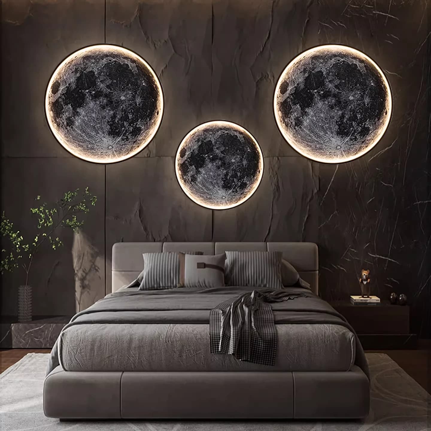 2025 nouveauté mur Art lune lampe à LED-plafond et montage mural lumière pour salon chambre étude fond mur