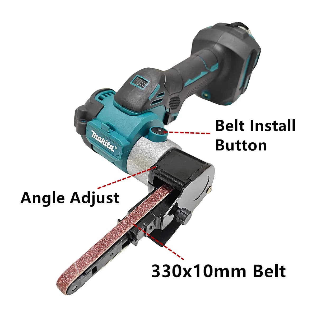 Ponceuse à bande électrique sans fil Makita 18V, ponceuse-polisseuse sans balais avec bandes, outils électriques pour le travail du bois et du métal
