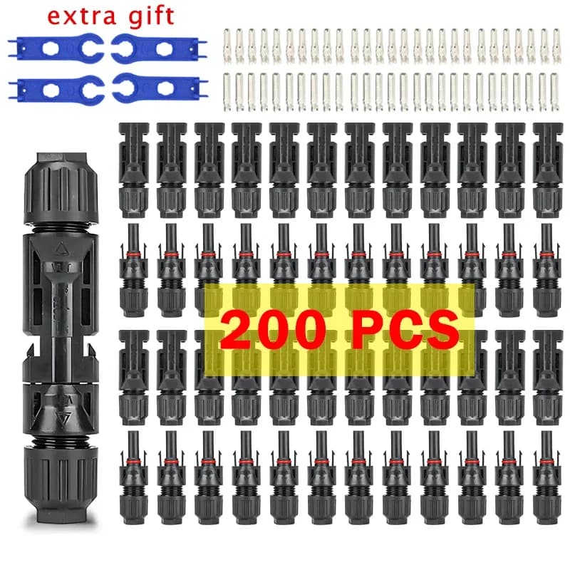 400/200/100/40/20/10 pièces connecteur solaire photovoltaïque 1000V30A Kit de connecteurs de panneau en gros pour câble PV/MC 2.5/4/6 mm2