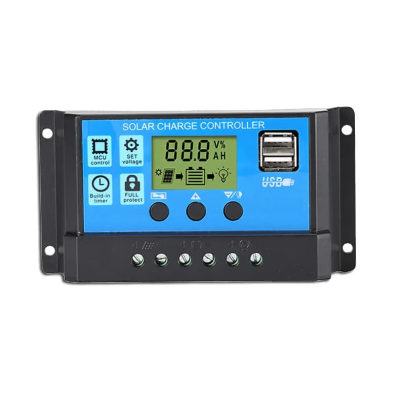 Contrôleur solaire PWM 12V/24V automatique. 30A20A10A LCD batterie PV cellule panneau chargeur régulateur lampe 100W 200W 300W 400W 500W