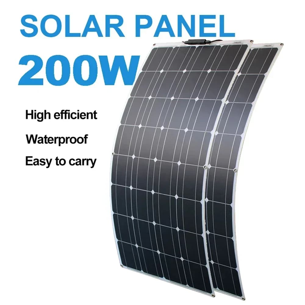 Panneau solaire de camping-car 200w 100w pour galpão de toit cellule solaire photovoltaïque 500w 400w 300w panneau solaire Flexible 12v pour charger la batterie