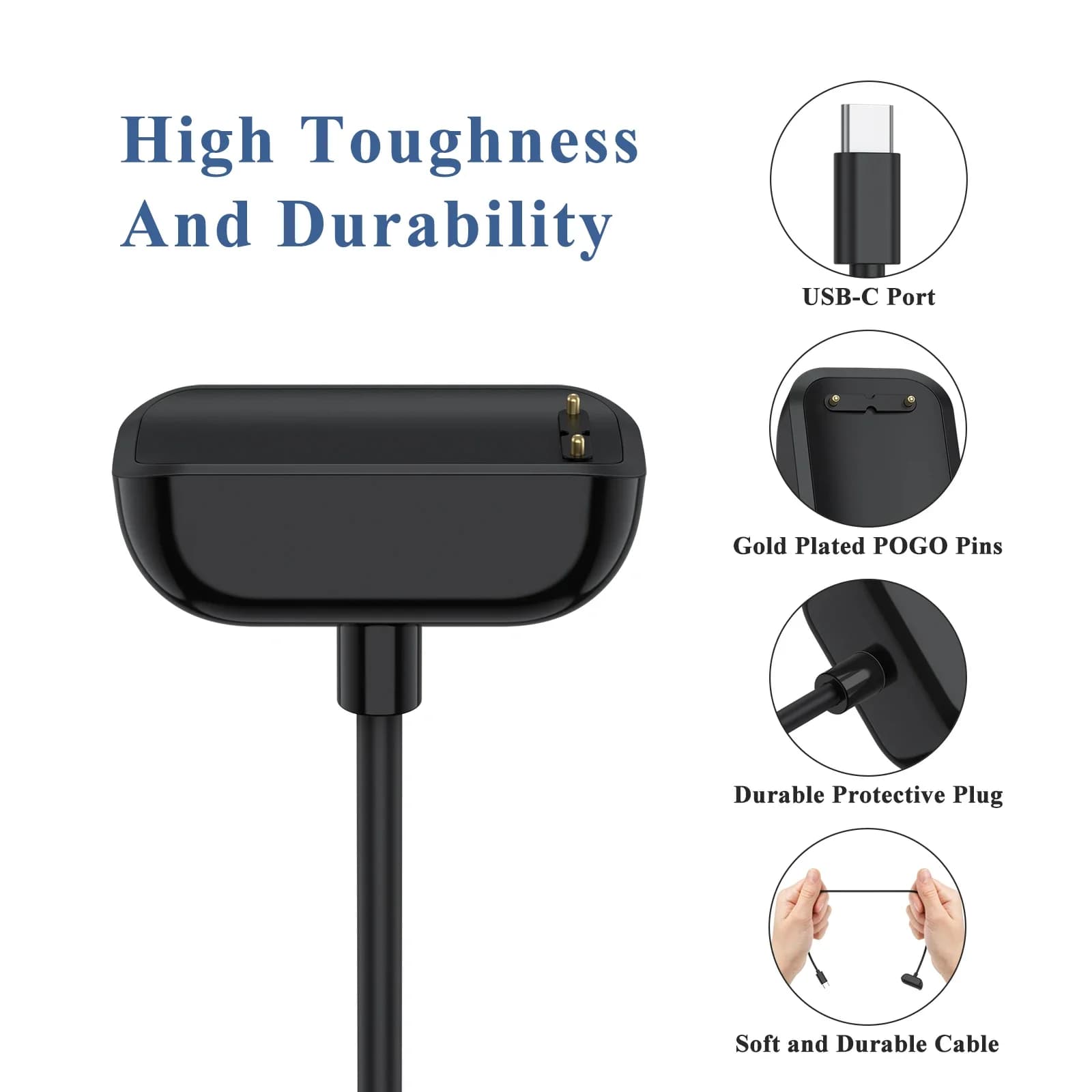 Chargeur de montre magnétique de Type C pour Fitbit Charge 5 6, câble de chargement pour Fitbit Luxe, adaptateur de station de Charge Portable, accessoires