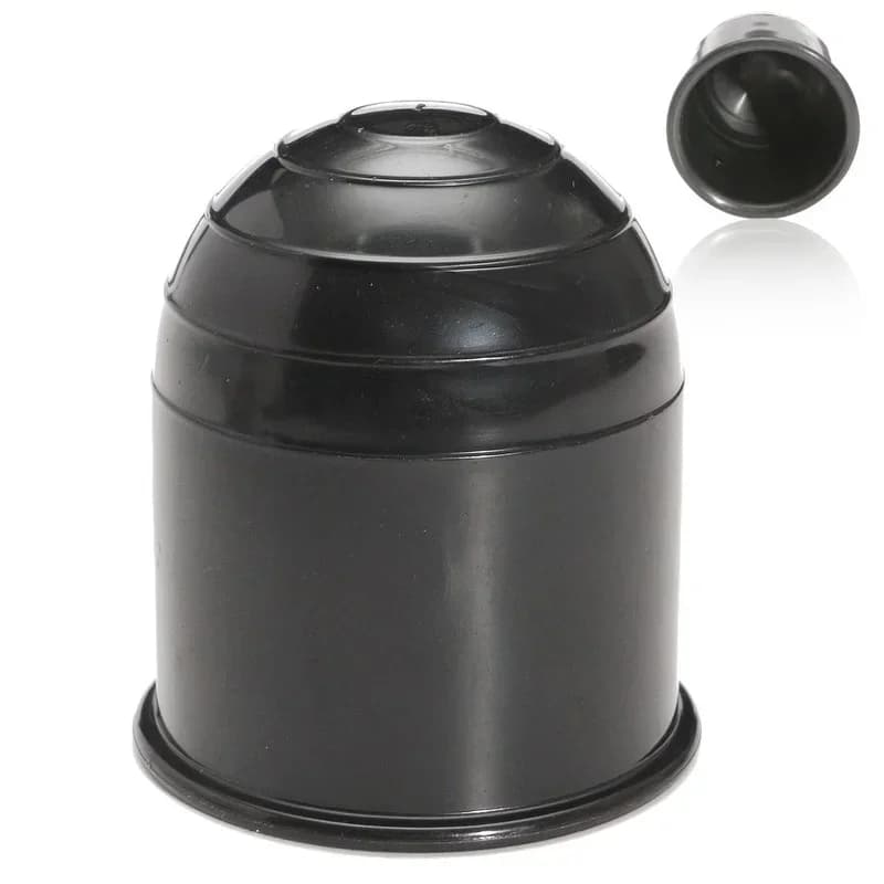 Couvercle de boule de remorque noir, accessoires de remorque universels, barre de remorquage, capuchon de protection d'attelage, style de voiture, 50mm