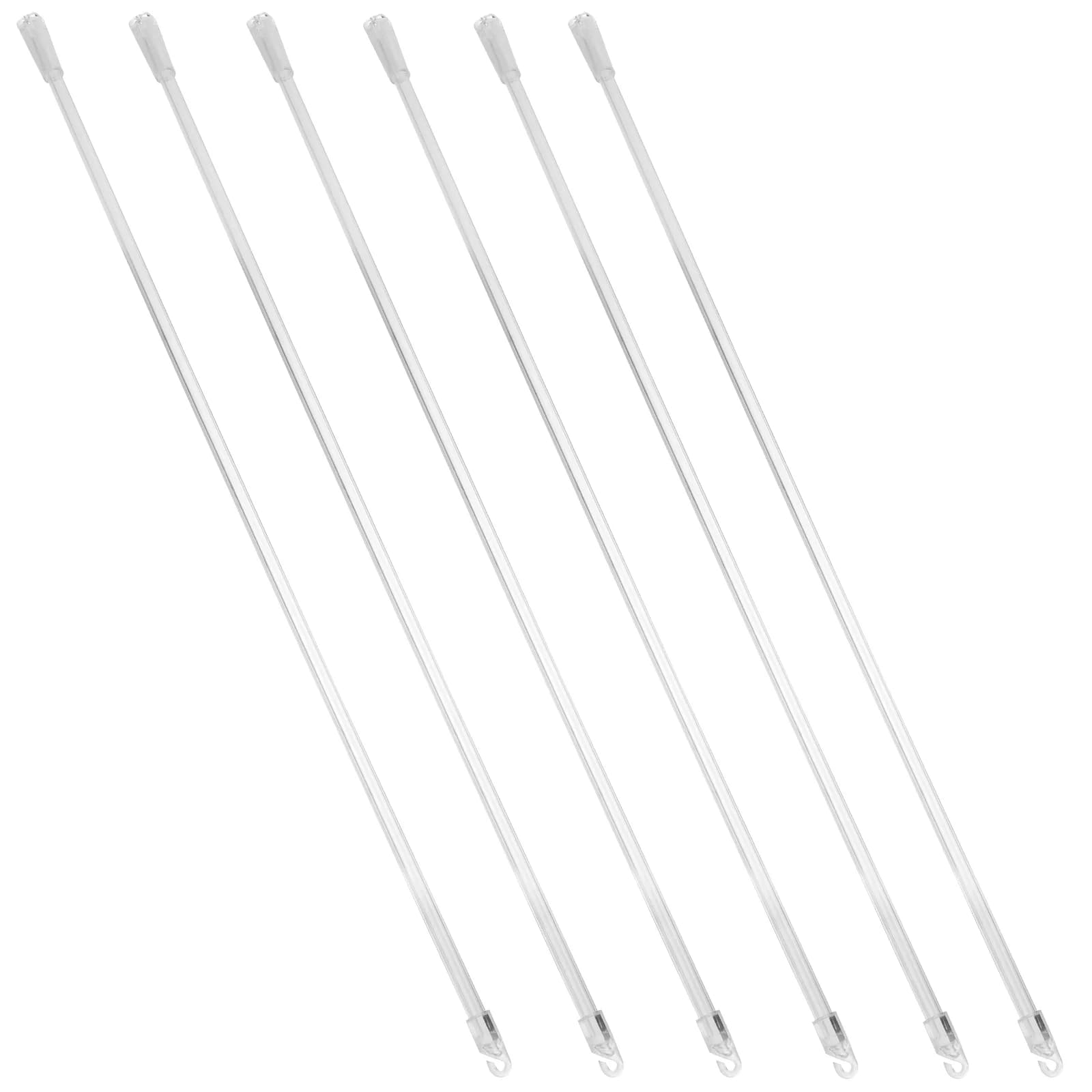 Baguette de Traction Verticale pour Rideaux Blancs, Nouvelle Ouverture Verticale, Inclinaison Transparente pour Fenêtres, 6 Pièces
