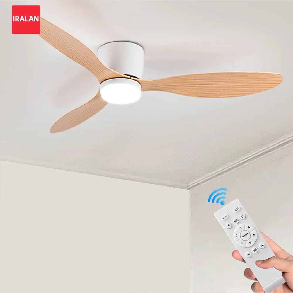IRALAN plancher bas 52 pouces ventilateur de plafond moderne chambre ventilateur LED lumière salle à manger salon plafonnier ventilateur ménage ventilateur électrique