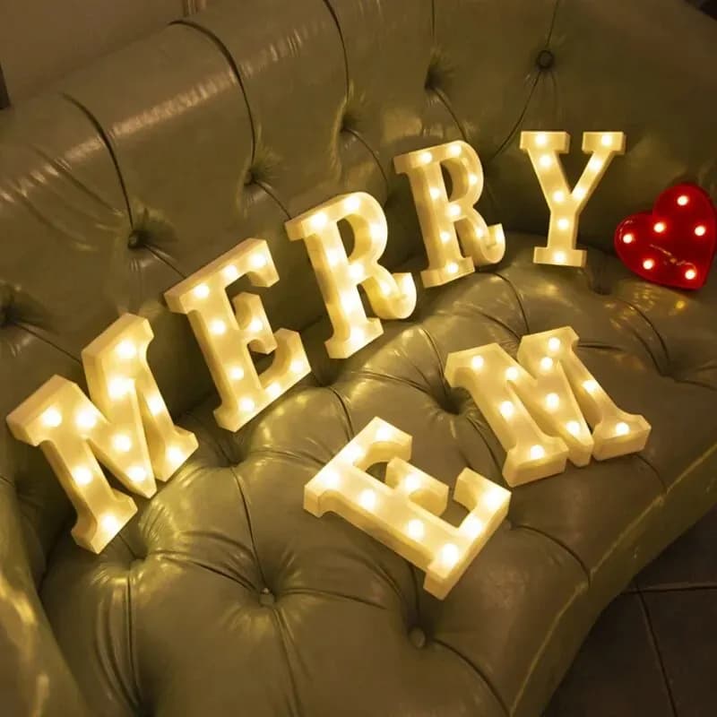 Lampe LED Colorée avec 26 Lettres Anglaises, Design, pour Mariage, Anniversaire, Proposition, Confession, Surprise, Nuit, Offre Spéciale