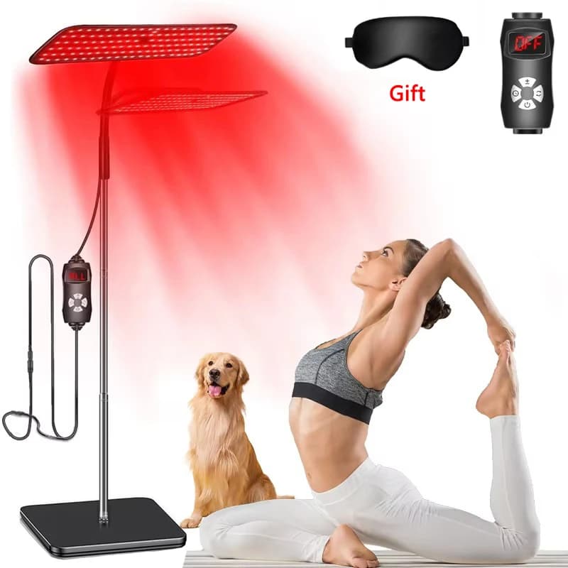 Lampe de luminothérapie LED rouge pour le visage, soin anti-âge de la peau, beauté, 216 LED, soulagement de la douleur corporelle, outils de physiothérapie
