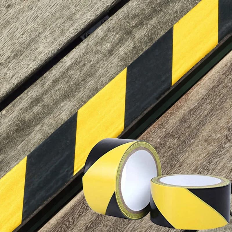 Bande de sécurité d'avertissement de danger noir et jaune, 33M, idéale pour l'avertissement de danger, avertissement de Distance sociale, entrepôt, sol de gymnastique