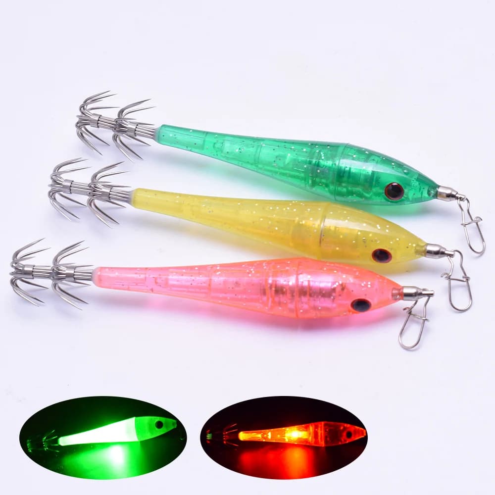Lampe à poisson à leurre sous-marin, veilleuse de collection de lampes à poisson de route Yahai, hameçon de pêche à huit griffes (sans batterie)