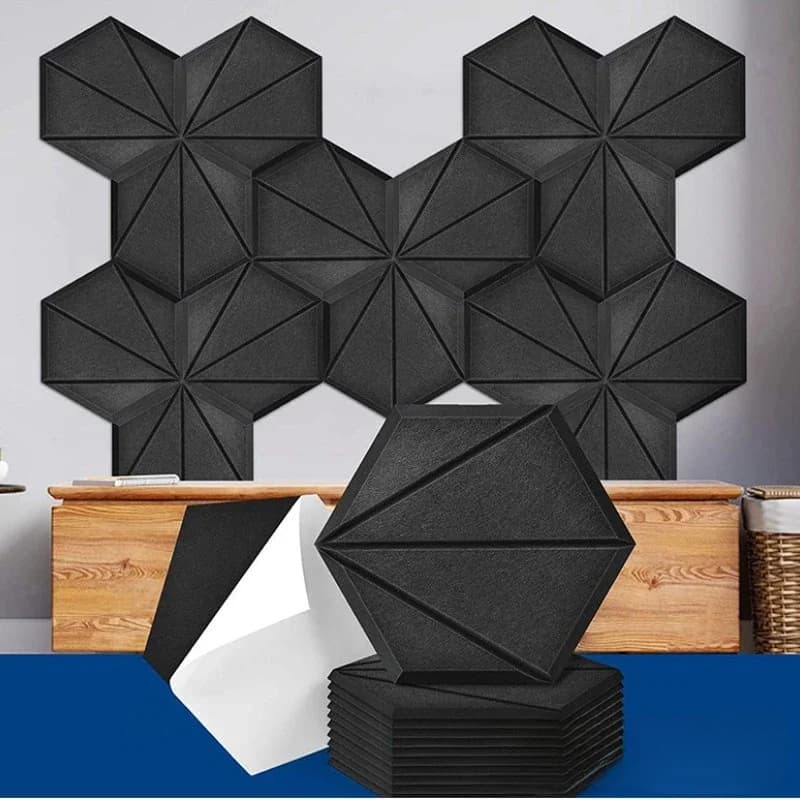 Panneaux insonorisants, carrelage mural acoustique auto-adhésif, réduction du bruit pour murs intérieurs, parfait pour les studios et les salles de musique