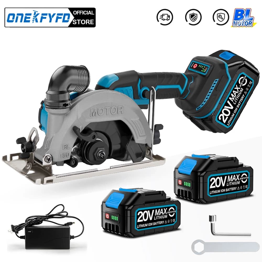 Scie circulaire électrique sans fil sans balais, machine à couper le bois réglable, déterminer le calcul, scie de travail pour batterie Makita, 6 po
