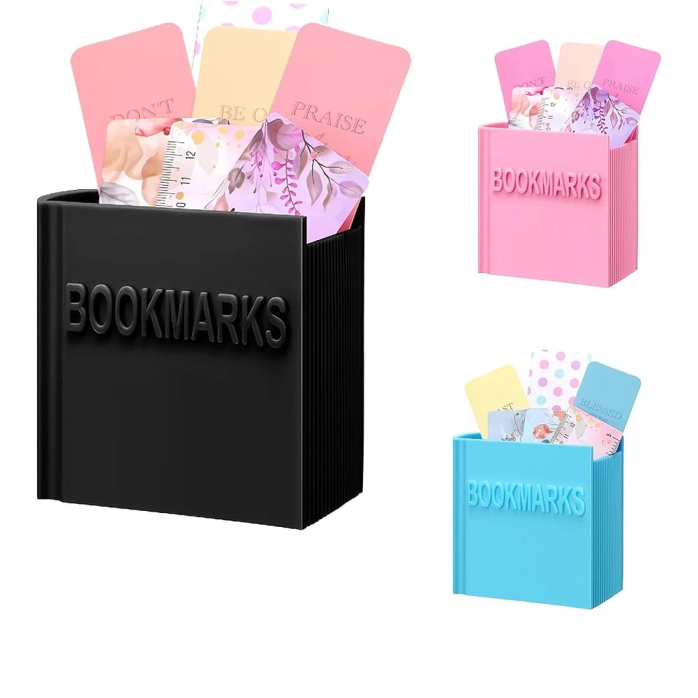 Organisateur de rangement pour marque-pages au design amusant, joli ornement de décoration de bureau, cadeau idéal pour les lecteurs et le personnel de bureau