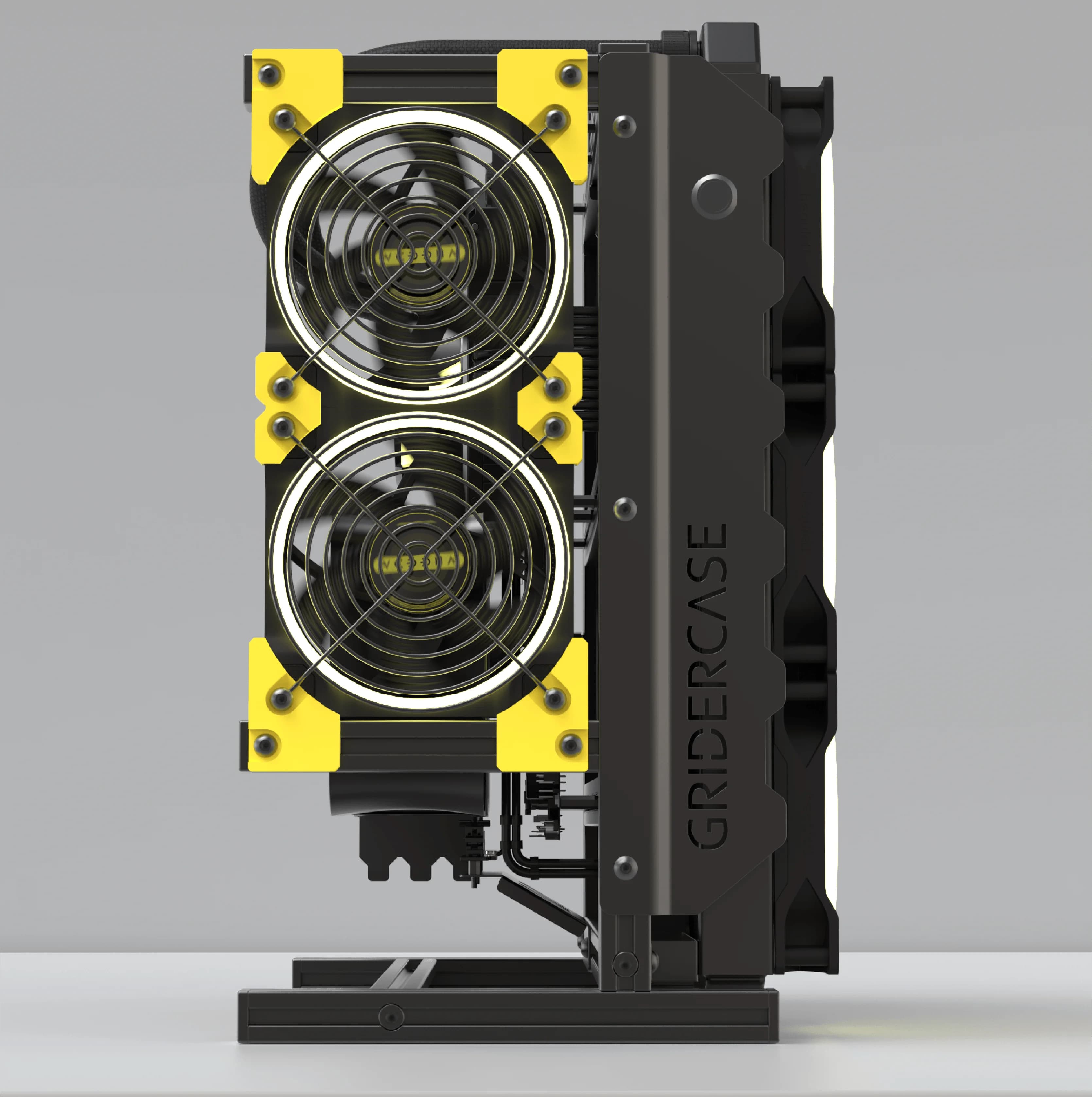 ALPHA V1.0 châssis ouvert boîtier ATX boîtier à cadre ouvert en aluminium Support carte mère ATX/M-ATX/ITX 240 refroidisseur d'eau armoire de jeu