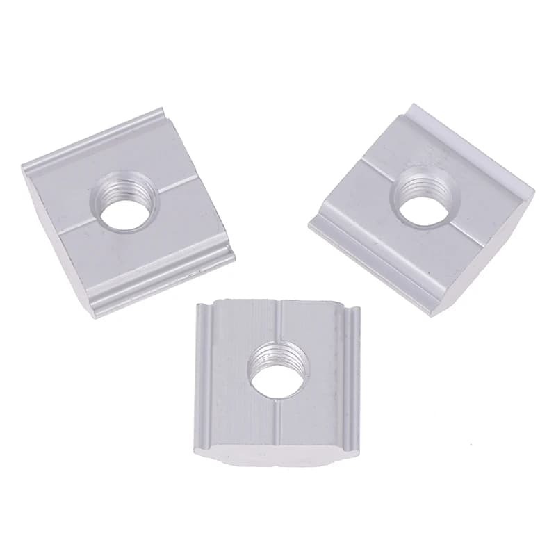 5 pièces 21.2mm 22.3mm 23.7mm montage sur panneau solaire support en alliage d'aluminium fin mi pince t-blocs écrous carrés M8 t-écrou coulissant