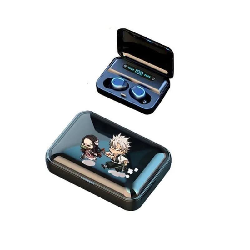 Demon Slayer Kamado Tanjirou Kamado Nezuko dessin animé mignon Bluetooth casque sport Fitness pratique sans fil casque de charge