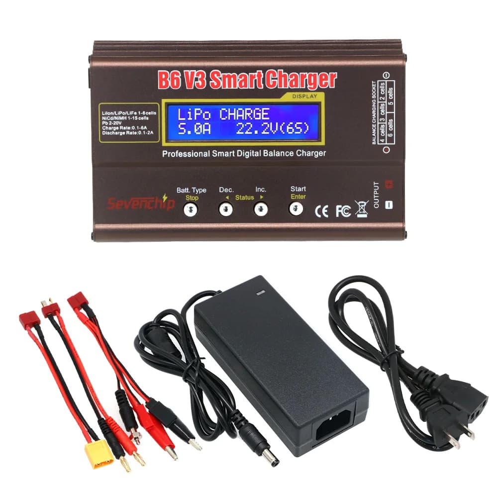 iMAX B6 V3 80W 6A chargeur de batterie LiHv Lipo NiMh Li-ion ni-cd numérique RC chargeur Lipro Balance chargeur déchargeur 12V 5A adaptateur