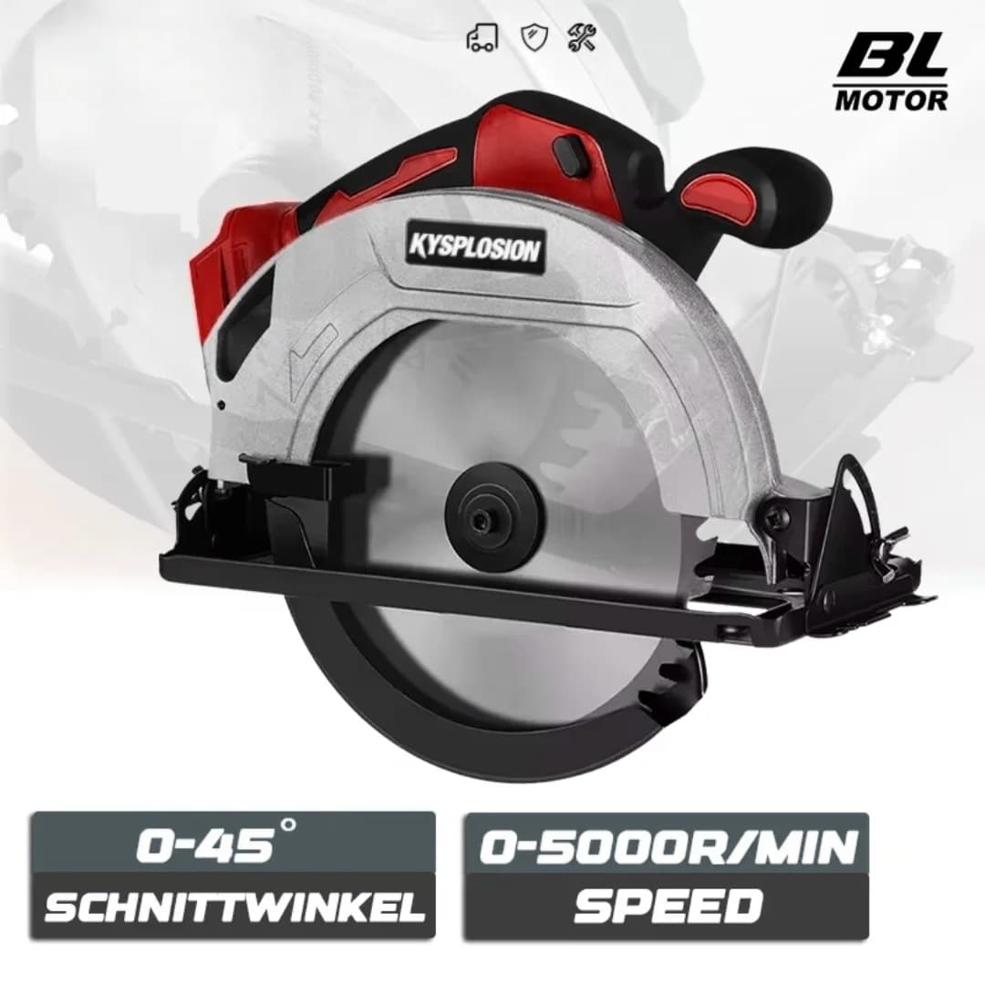 Scie circulaire électrique sans fil de 7 pouces, Machine de découpe de panneaux haute puissance, outils électriques pour le travail du bois, batterie Milwaukee 18V