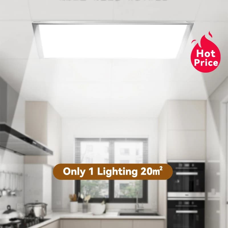Plafonnier LED Carré Ultra-Mince de 60cm et 70W, Luminaire Décoratif d'Nik, Idéal pour une Chambre à Coucher ou un Bureau