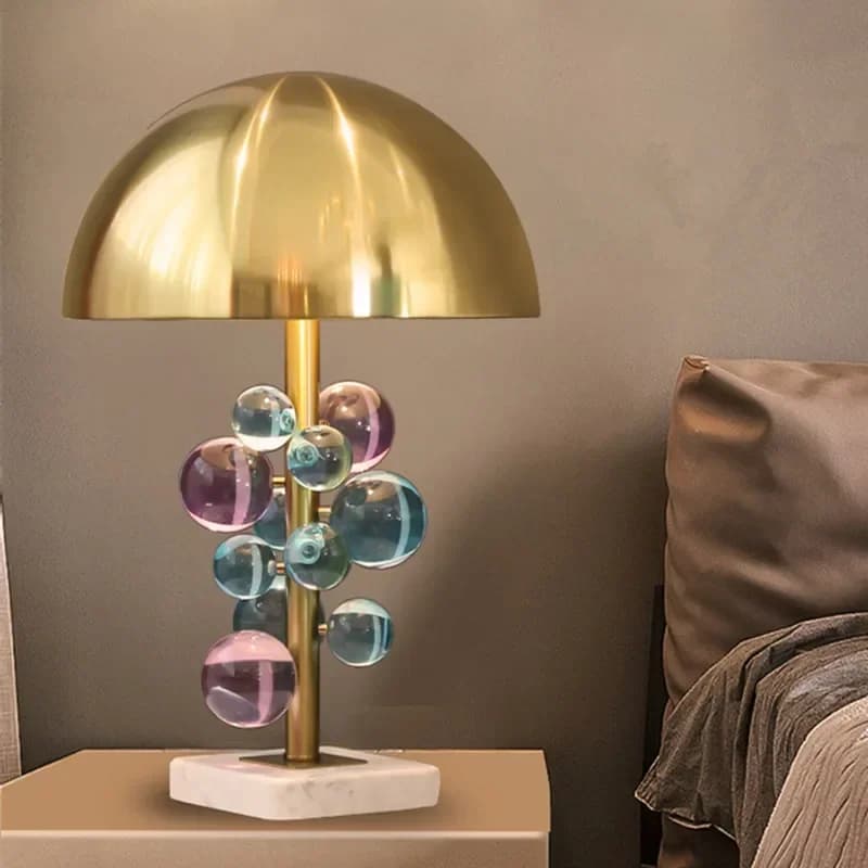 Lumière de luxe créative lampe de Table en cristal coloré cristal Transparent chambre étude lampe de Table postmoderne lampe de Table décor de chambre
