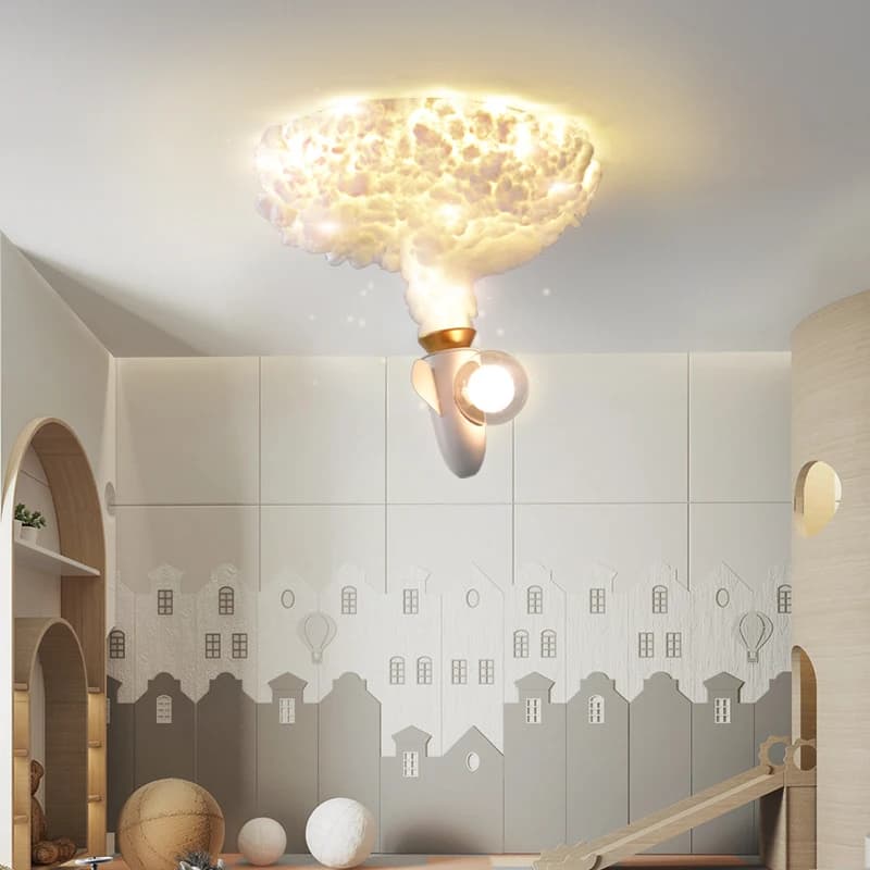 Plafonnier Led en forme de fusée, design moderne et créatif, éclairage d'intérieur, luminaire décoratif de plafond, idéal pour une chambre à coucher, une chambre d'étude ou une crèche, ou pour un garç