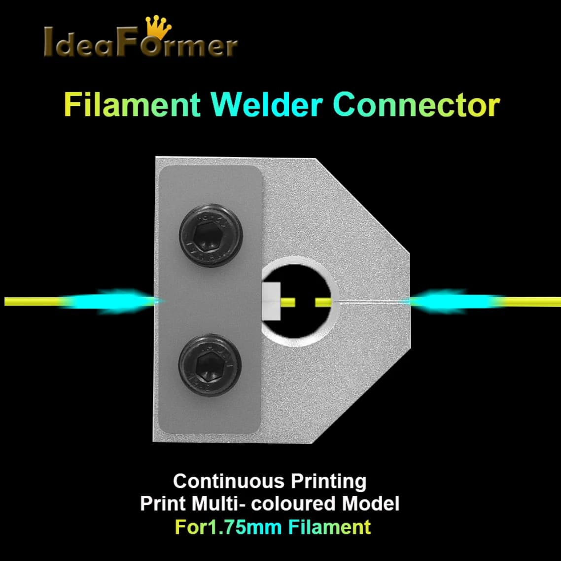 Accessoires pour imprimante 3D, connecteur de filaments 1,75 mm, outil de jonction, épisseur de filaments, soudage de filaments pour tous types de PLA/ABS/PETG