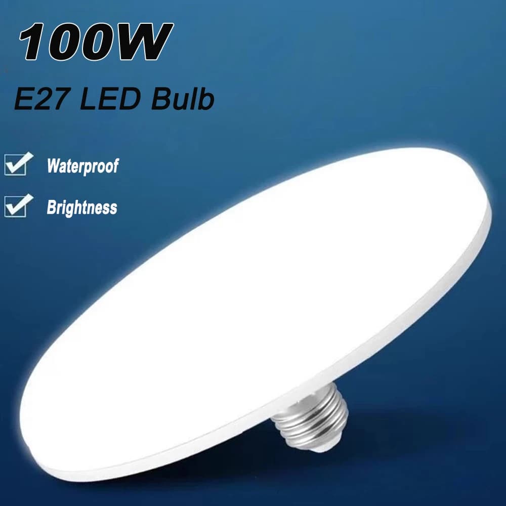 Ampoule LED 220v E27 Base lampe à économie d'énergie domestique 20W 30W 40W 60W 100W éclairage intérieur soucoupe volante Ampoule lumineuse E27