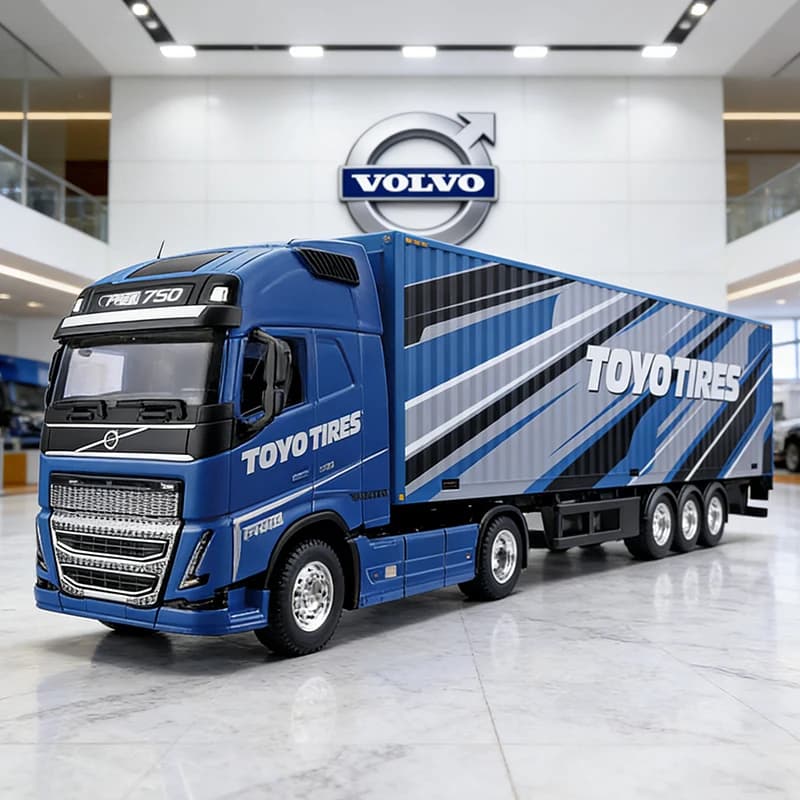 Modèle de voiture Volvo FH16 Globetrotter 750 XXL en alliage, modèle réduit de véhicule miniature, jouet pour enfants, 1:43