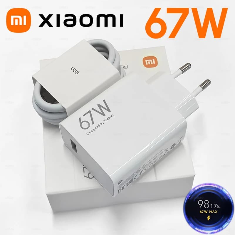 Chargeur Xiaomi 67W EU Original 45W 50W Charge Rapide Adaptateur Secteur Câble Type C Mi 15T 13T 12 Pour POCO X5 X4 Pro Redmi Note 10 11