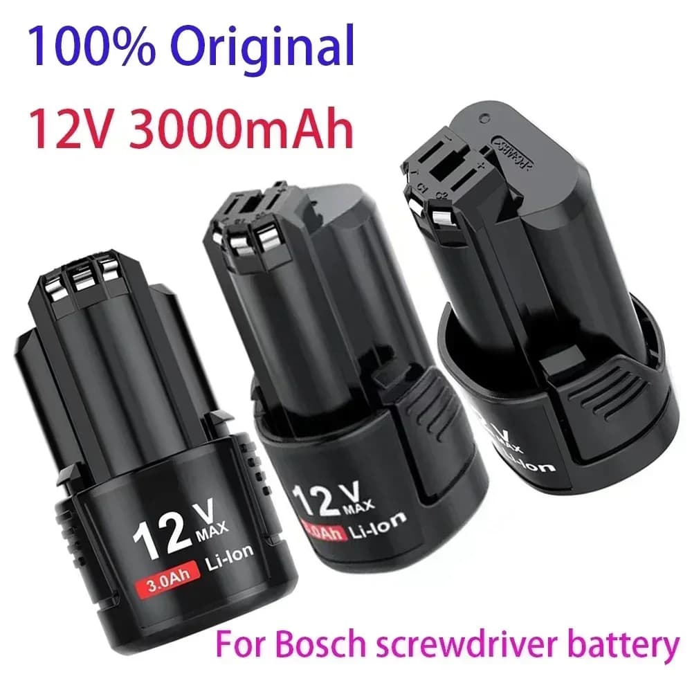 Pour batterie rechargeable lithium-ion Bosch, 100% nouveau chargeur 12 V/10.8 V 3000 mAh BAT411.BAT 411A.BAT412.BAT412A.BAT413.