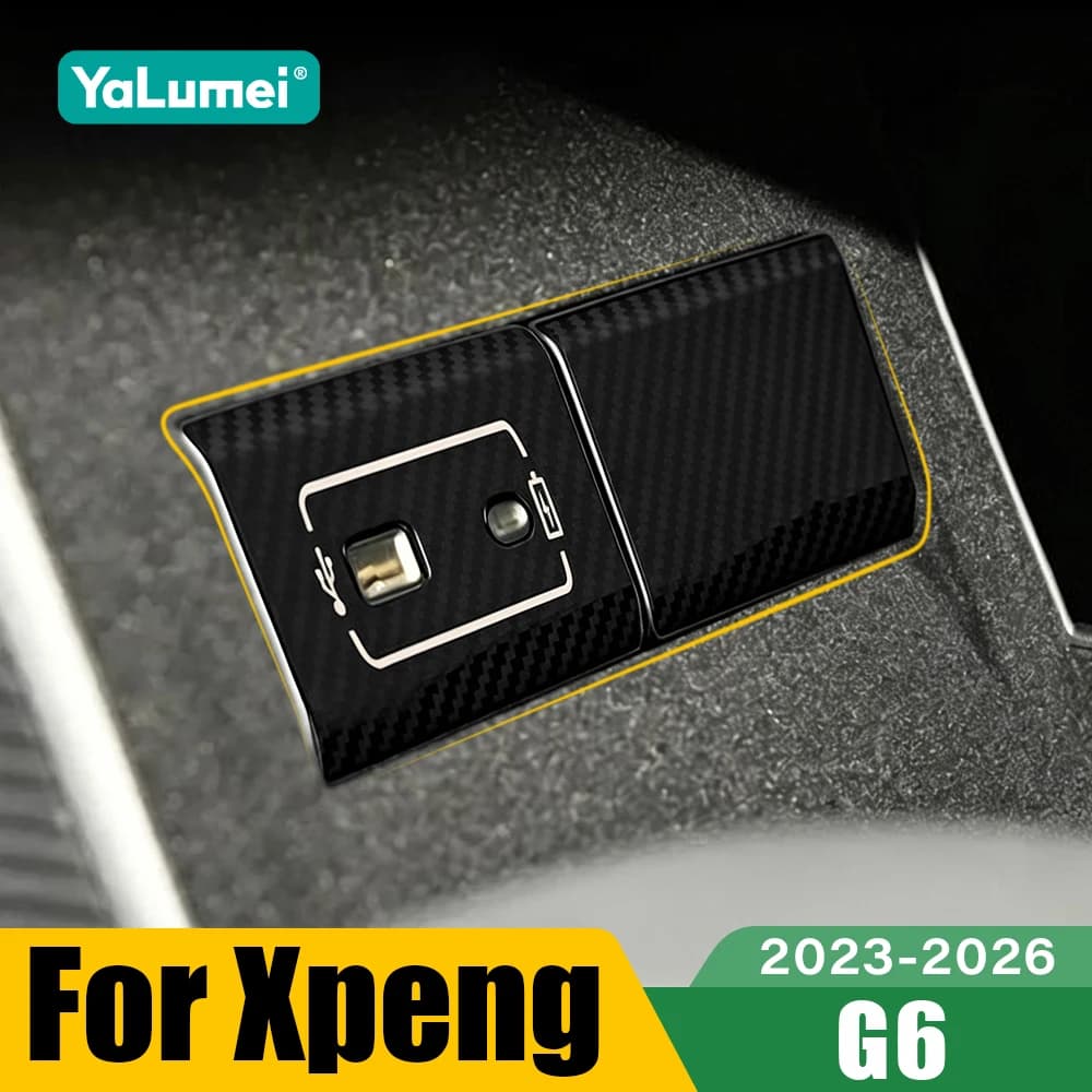 Pour Xpeng G6 2023 2024 2025 2026 – Cache de protection pour port de charge USB central de console de voiture – Accessoires intérieurs