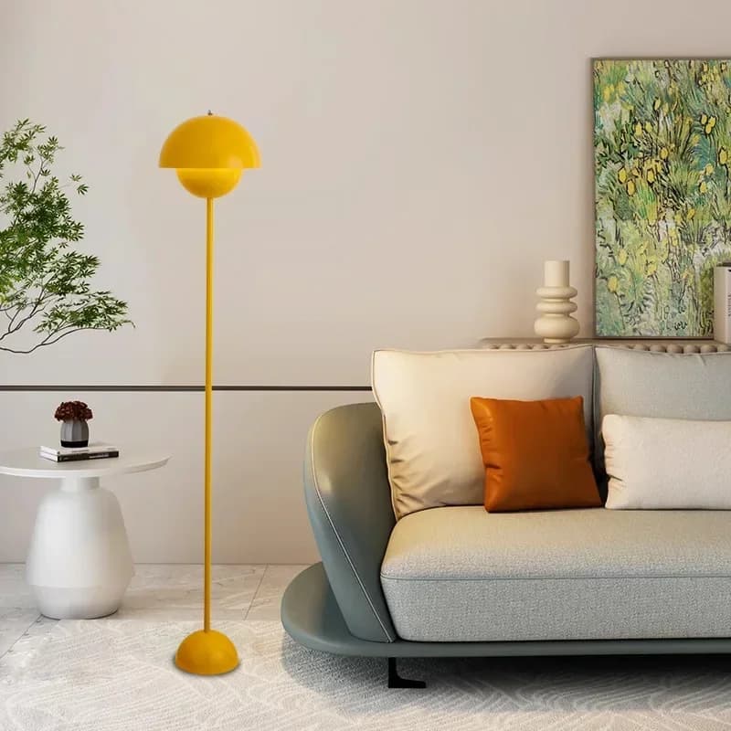 Lampadaire champignon nordique danois salon canapé décoration style rétro lumière luxe chambre chevet LED fleur bourgeon lampadaire