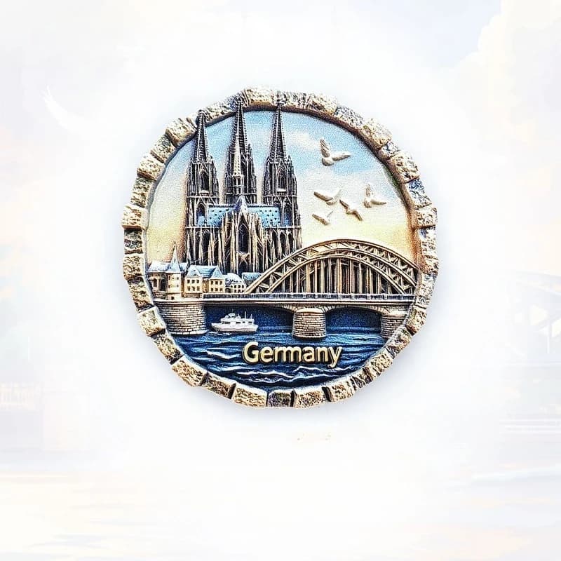 Aimant de réfrigérateur Cathédrale de Cologne - Souvenir d'architecture gothique 3D emblématique, cadeau de voyage allemand unique pour la décoration de la maison et du bureau