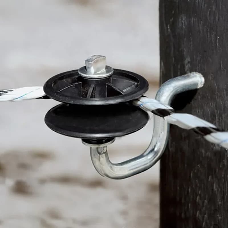 Isolateur d'angle pour clôture électrique pour poteaux en bois, accessoire de fixation angulaire autotaraudeur pour la sécurité des élevages agricoles et de la volaille