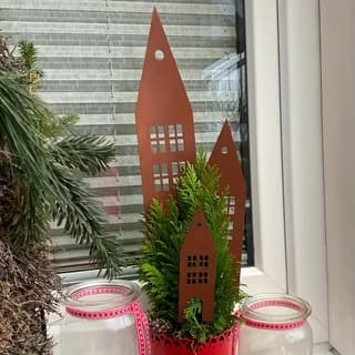 Ensemble de 3 inserts de jardin en métal de style rustique, décoration extérieure résistante aux intempéries, adaptée à la cour, au patio et au balcon, N