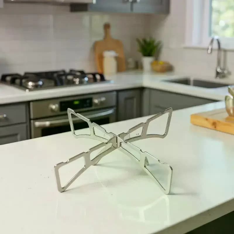 Accessoires de gril Airfryer, support de cuiseur vapeur d'ustensiles de cuisine en acier inoxydable, support de casserole de cuisine extérieure