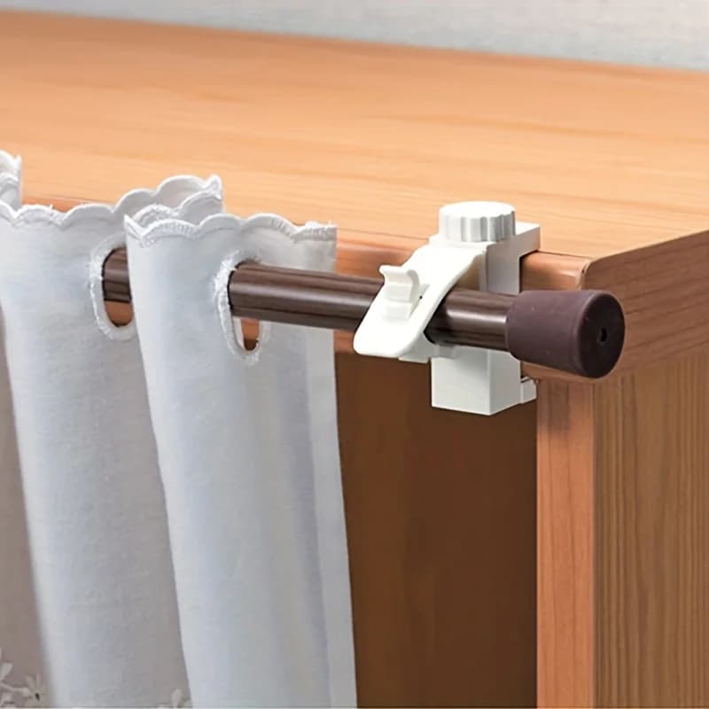 Supports de tringle à rideau peu encombrants, faciles à installer, crochets muraux en métal durables pour la décoration de la maison, 2 pièces/ensemble
