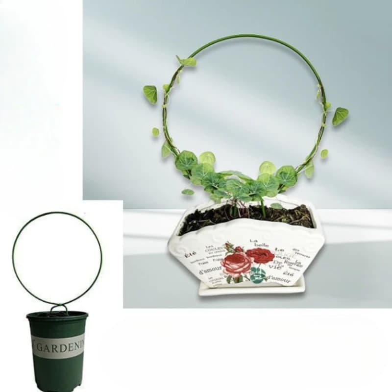 Treillis de jardin en métal avec revêtement, cadre d'escalade pour plantes en fer robuste avec ouverture en forme de cœur, conception de cadre en A robuste, 2 pièces