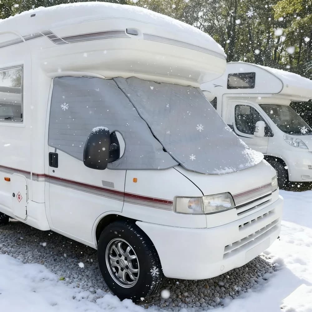 Couverture de pare-brise RV pour Fiat Ducato Peugeot Boxer citroën relais pare-soleil Durable et couverture de Protection contre la neige Installation facile