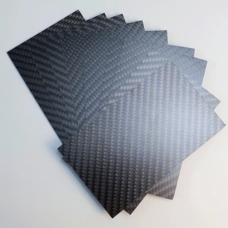 Feuilles de panneaux de plaques de carbone, 125mm X 75mm 0.5mm 1mm 1.5mm 2mm 3mm 4mm 5mm, matériau Composite à haute dureté, panneau en Fiber de carbone