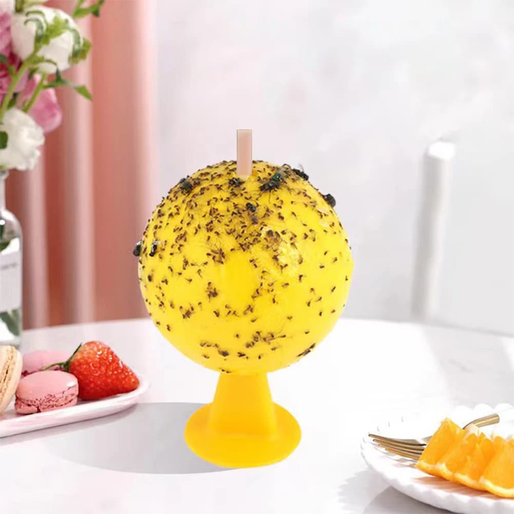 Pièges à mouches des fruits, boule collante multifonctionnelle pour attraper les insectes volants, telle que les mouches des fruits, les hélicoptères et les moucherons.