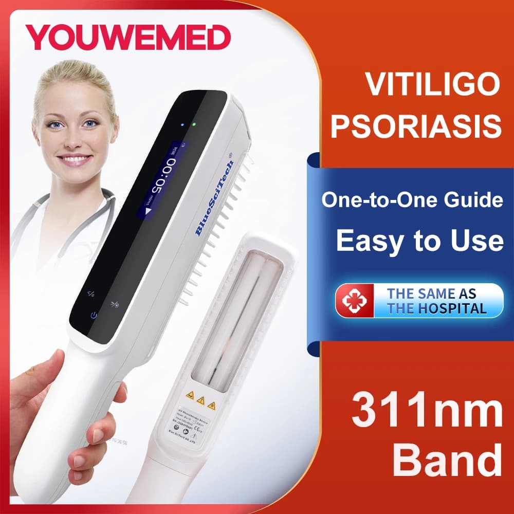 YOUWEMED 311nm lampes UVB ultraviolettes ménage UVB photothérapie ultraviolette pour thérapie Vitiligo Psoriasis lampe de traitement de la peau